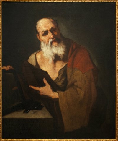 Platon (424-348 f.Kr.). Maleri av Luca Giordano (1634-1705), olje på lerret av Luca Giordano