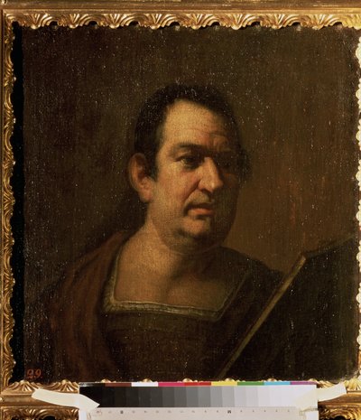 ""portrett av en mann"" Portrett av en italiensk intellektuell eller lærd. Maleri av Luca Giordano (1632-1705) Eremitagemuseet, St. Petersburg av Luca Giordano