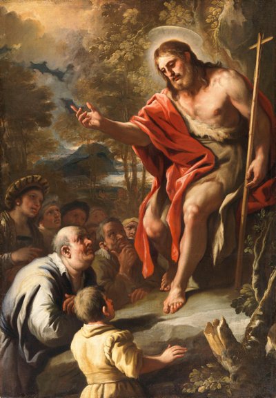 Sankt Johannes forkynner i ørkenen av Luca Giordano