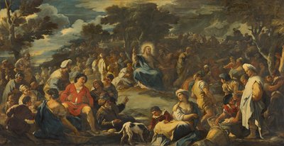 Bespisningen av de ti tusen (den mirakuløse brødunderforøkelsen) av Luca Giordano
