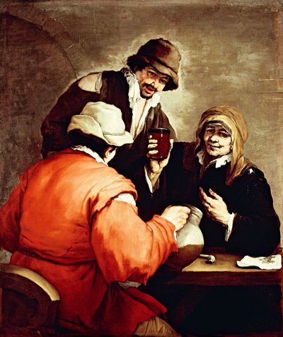 Tavernascene, av Luca Giordano (1634-1705), olje på lerret av Luca Giordano