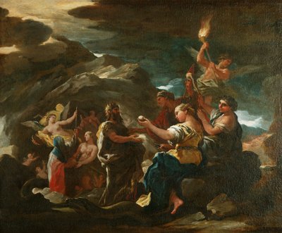The Cave of Eternity, ca. 1685 (olje på lerret) av Luca Giordano