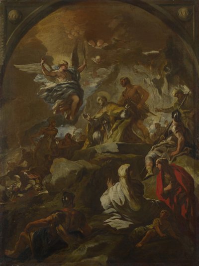 Martyrdommen til Saint Januarius, ca 1690. av Luca Giordano