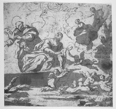Krysset av Nilen på flukten til Egypt av Luca Giordano