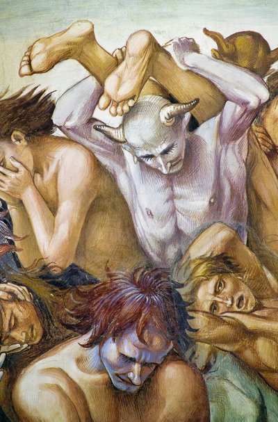 Damned in hell, fra Last Judgment fresco cycle av Luca Signorelli