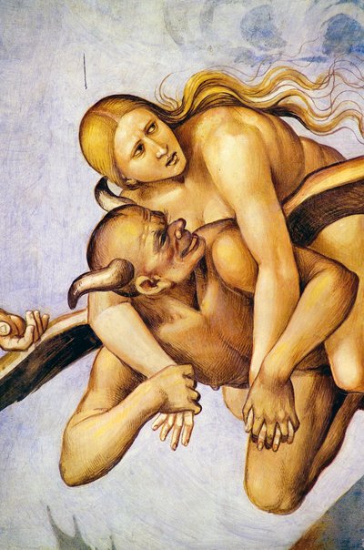Damned in hell, fra Last Judgment fresco cycle av Luca Signorelli