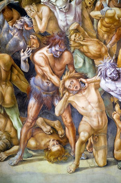 Damned in hell, fra Last Judgment fresco cycle av Luca Signorelli