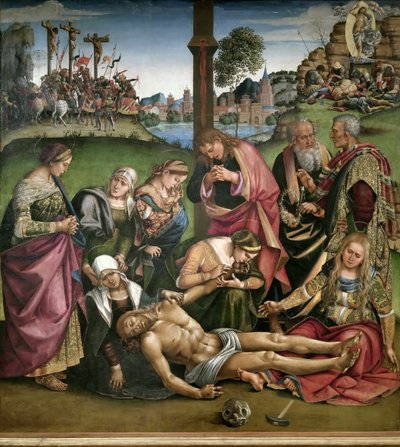 Klagesang over den døde Kristus, 1502. av Luca Signorelli