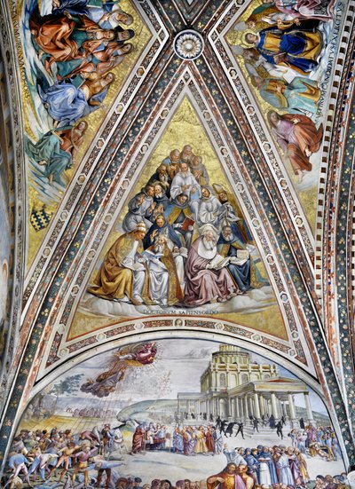 Martyrer, patriarker, kirkedoktorer og jomfruer av Luca Signorelli