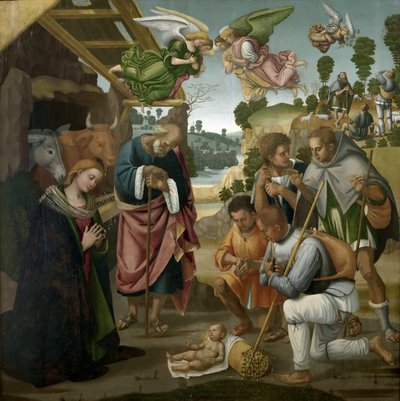 Hyrdenes tilbedelse, 1522. av Luca Signorelli