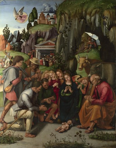Hyrdenes tilbedelse, ca. 1496 av Luca Signorelli