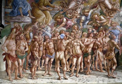 Den siste dommen: de folkevalgte. Detalj (fresko av Luca Signorelli