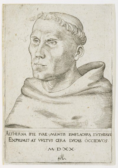 Martin Luther, byste i trekvartssyn av Lucas Cranach the Elder
