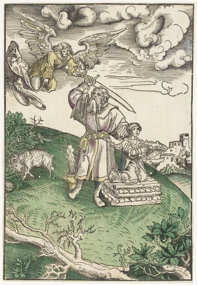 Abraham ofrer sin sønn Isak av Lucas Cranach