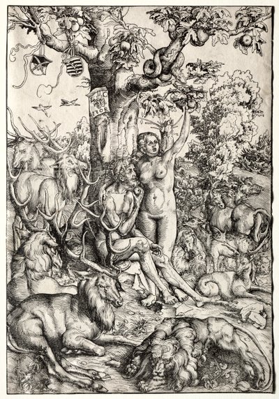 Adam og Eva i paradis av Lucas Cranach