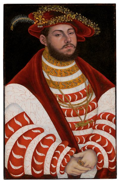Portrett av John Frederick I, kurfyrst av Sachsen av Lucas Cranach