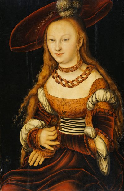 Portrett av en ung dame, ca. 1350 av Lucas Cranach