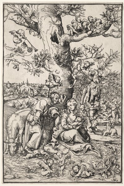 Hvil på flyturen til Egypt av Lucas Cranach