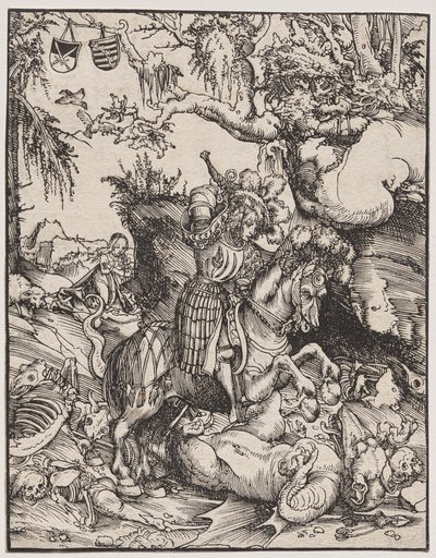 Saint George dreper dragen av Lucas Cranach