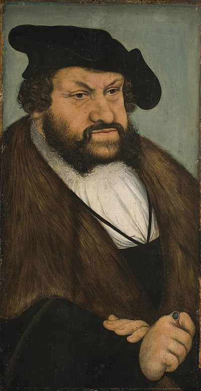 Portrett av kurfyrsten Johannes den standhaftige av Sachsen (1468-1532) av Lucas Cranach d.Æ.