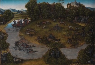 Hjortejakten til kurfyrsten Frederic den Vise (1463-1525) av Sachsen av Lucas Cranach d.Æ.