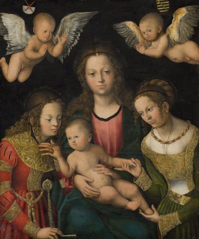 Jomfru og barn med de hellige Catherine og Barbara av Lucas Cranach d.Æ.