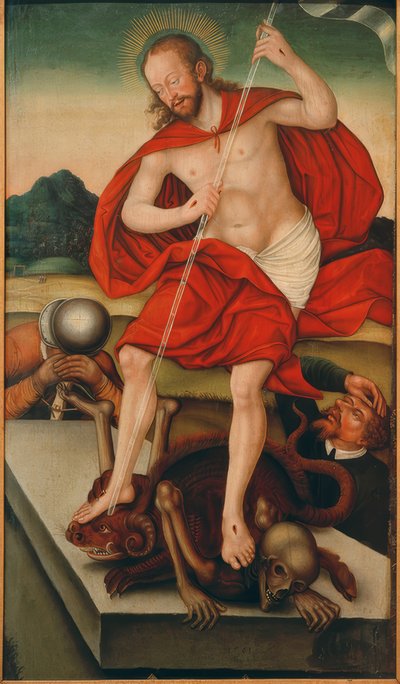 Kristus som seierherre over døden og djevelen av Lucas Cranach der Jüngere