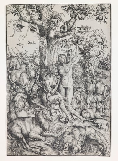 Adam og Eva i paradis av Lucas Cranach the Elder