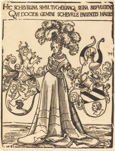 Bokskilt av Scheurl og Tucher av Lucas Cranach the Elder