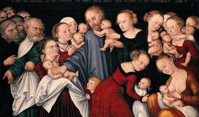 Kristus velsigner barna, ca. 1540 av Lucas Cranach the Elder