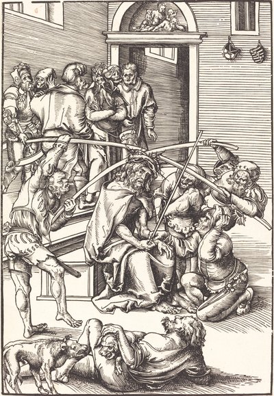 Kristus kronet med torner av Lucas Cranach the Elder