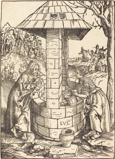 Kristus og kvinnen i Samaria av Lucas Cranach the Elder