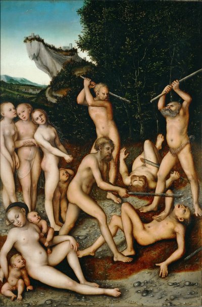 Fruktene av sjalusi (sølvalderen) av Lucas Cranach the Elder