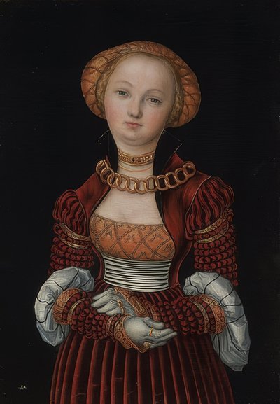 Kvinneportrett. Rundt 1525 av Lucas Cranach the Elder