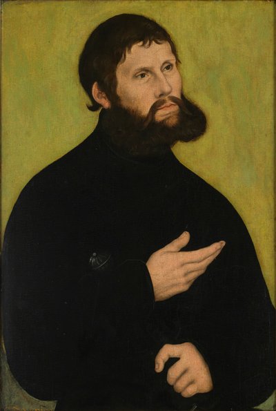 Tysk: Martin Luther som Junker Jörg Portrett av Martin Luther som Junker Jörg av Lucas Cranach the Elder