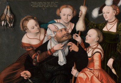 Hercules og Omphale, 1537 av Lucas Cranach the Elder