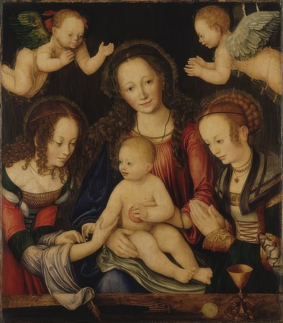Marienaltarretabel, såkalt prinsalter (sentralt panel). Rundt 1510 av Lucas Cranach the Elder
