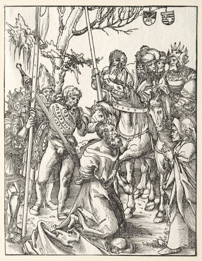 St. Jakob den størres martyrium. av Lucas Cranach the Elder