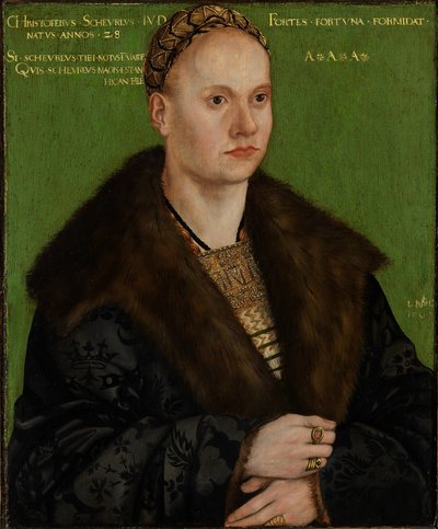 Portrett av humanisten Christoph Scheurl av Lucas Cranach the Elder