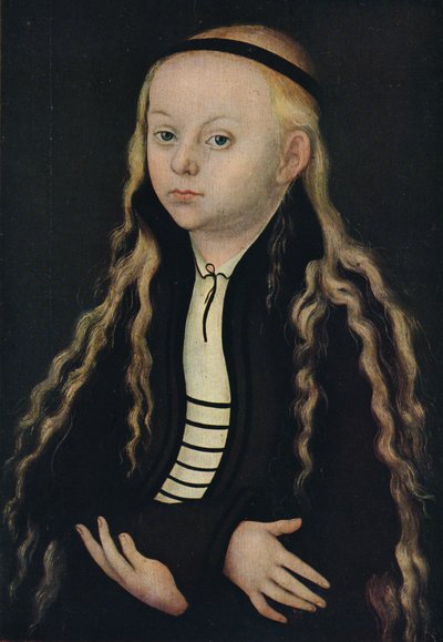 Portrait of a Young Girl, 1500-tallet, 1939 av Lucas Cranach the Elder