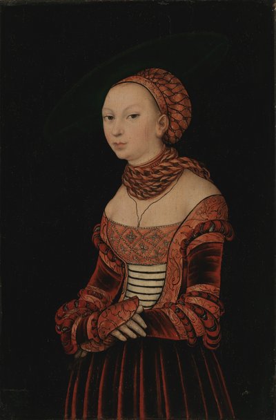 Portrett av en ung kvinne, 1525. av Lucas Cranach the Elder