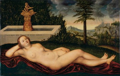 Vårnymfe ved brønnen av Lucas Cranach the Elder