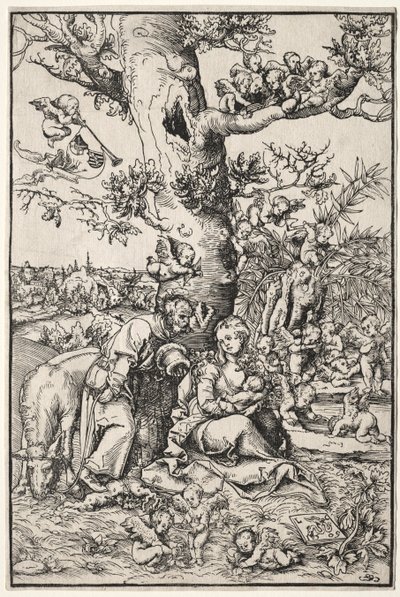 Hvil på flukten til Egypt, 1509. av Lucas Cranach the Elder