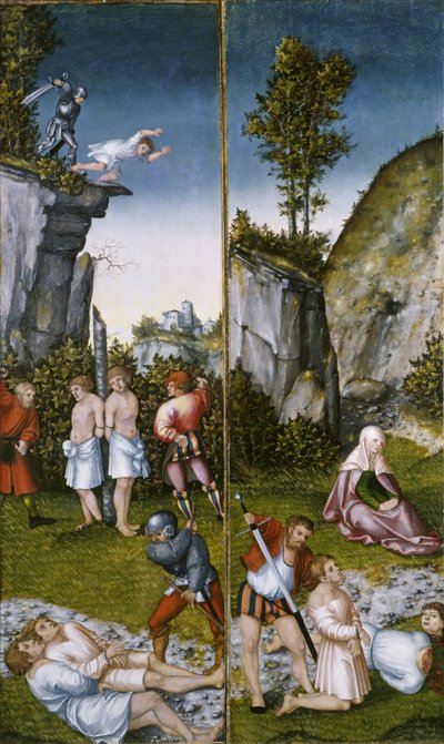 Saint Felicitas ved martyrdøden til hennes syv sønner av Lucas Cranach the Elder