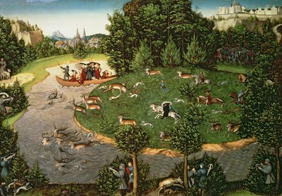 Stag Hunt of Elector Friedrich III the Wise, 1529 (panel) av Lucas Cranach the Elder