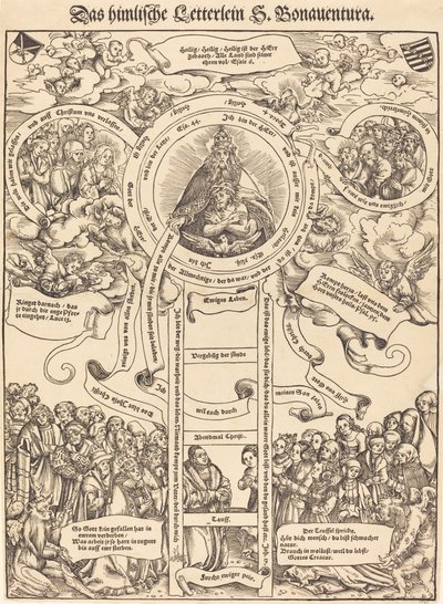 Den himmelske stigen til Saint Bonaventura av Lucas Cranach the Elder