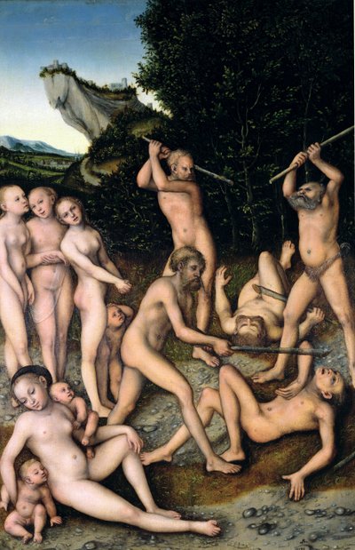 Sølvalderen eller effekten av sjalusi, 1535 av Lucas Cranach the Elder