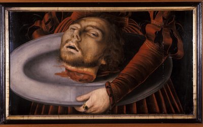 Hodet til døperen Johannes (olje på furu) av Lucas Cranach the Elder