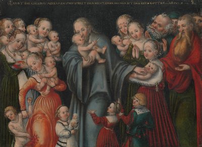 Kristus velsigner barna, ca. 1545-50. av Lucas Cranach the Younger