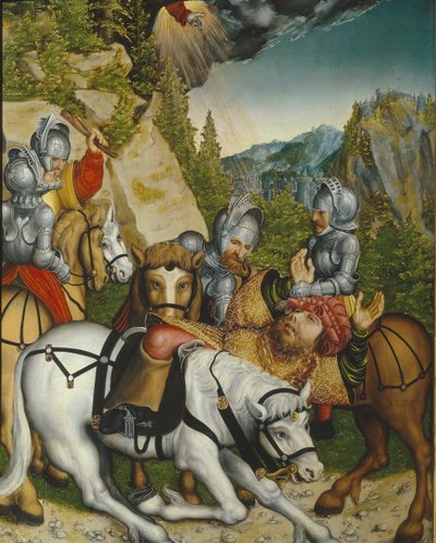 Konverteringen på vei til Damaskus av Lucas Cranach the Younger